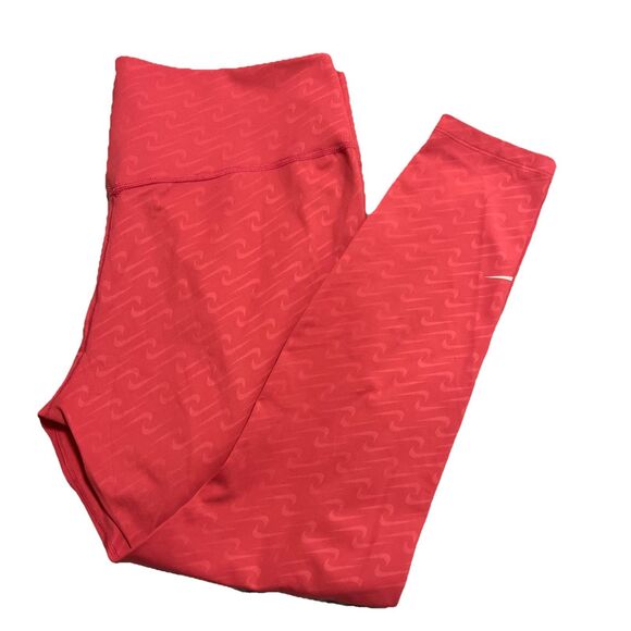 NEW Nike Leggings Women's Dri-FIT XL Pink 7/8 Logo - Picture 3 of 5